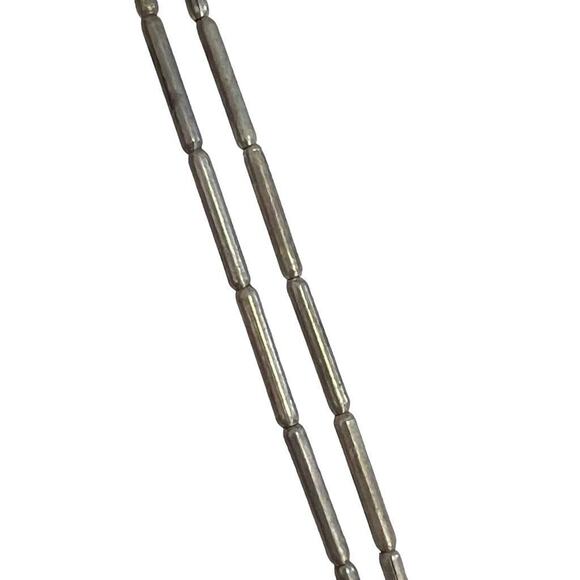 Vintage Silver and Turquoise Double Strand Beaded Necklace - Picture 10 of 10